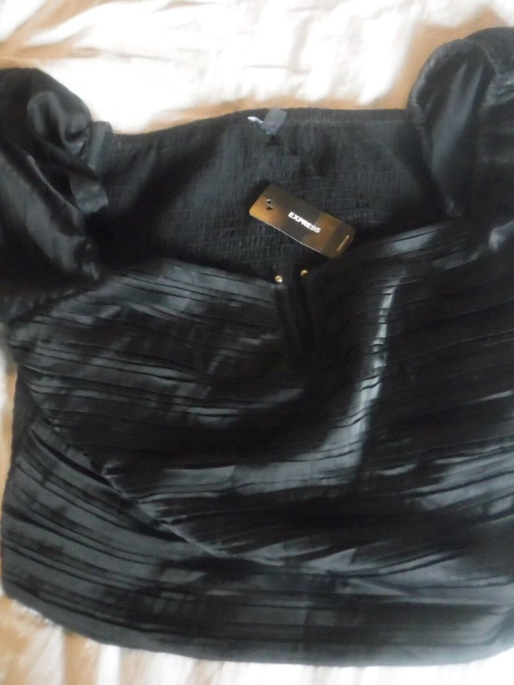 Express Womens Black Blouse Womens Size Large New With Tags